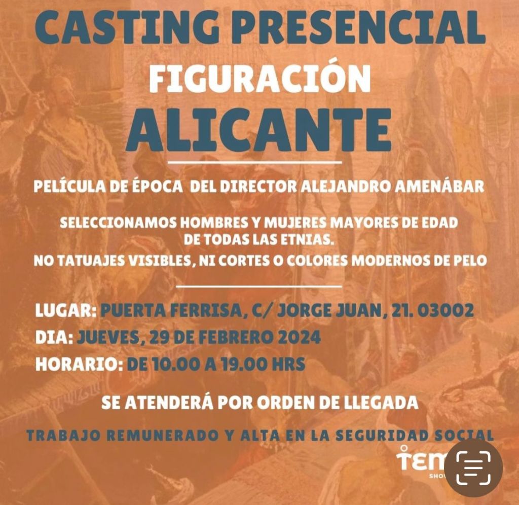 Casting para peli de&nbsp;Amenábar
