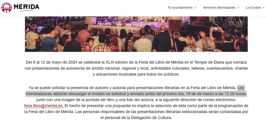 Feria del Libro de&nbsp;Mérida